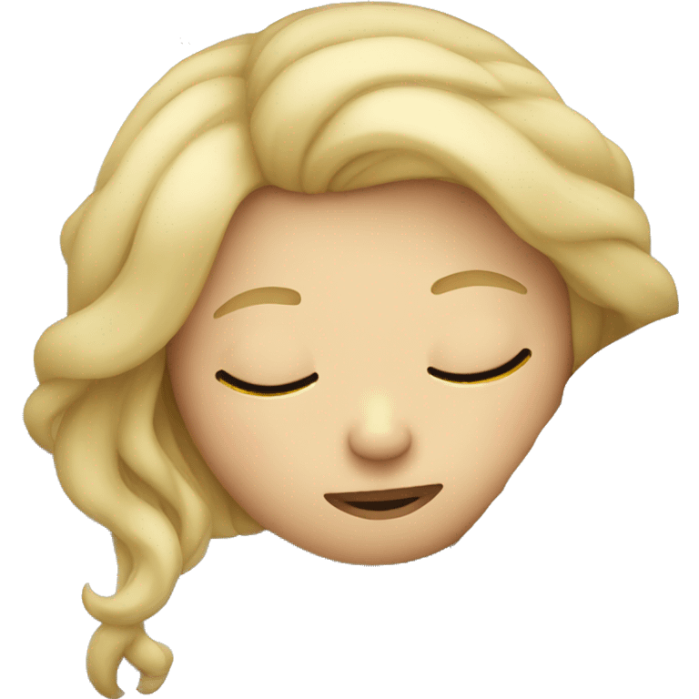 Blond girl sleeping emoji