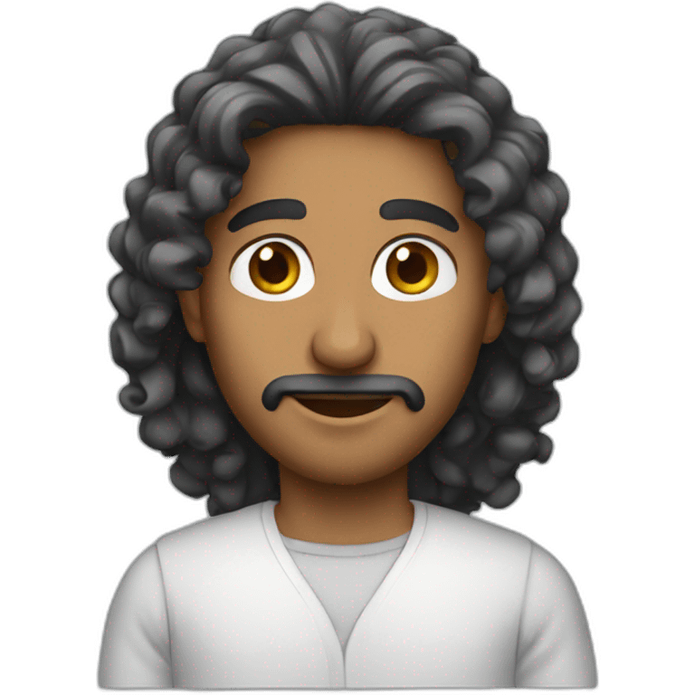 Arab with long curly hair emoji