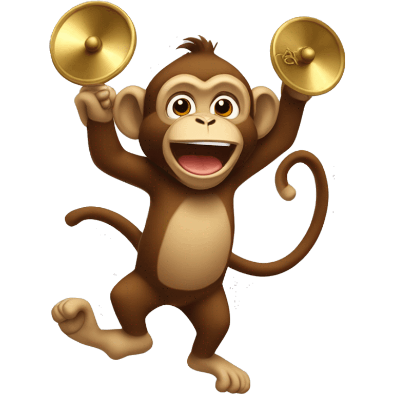 Dancing monkey with cymbals emoji