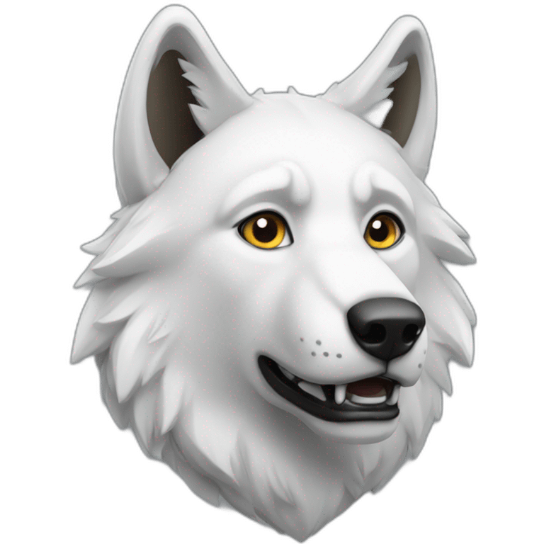 Loups blanc emoji