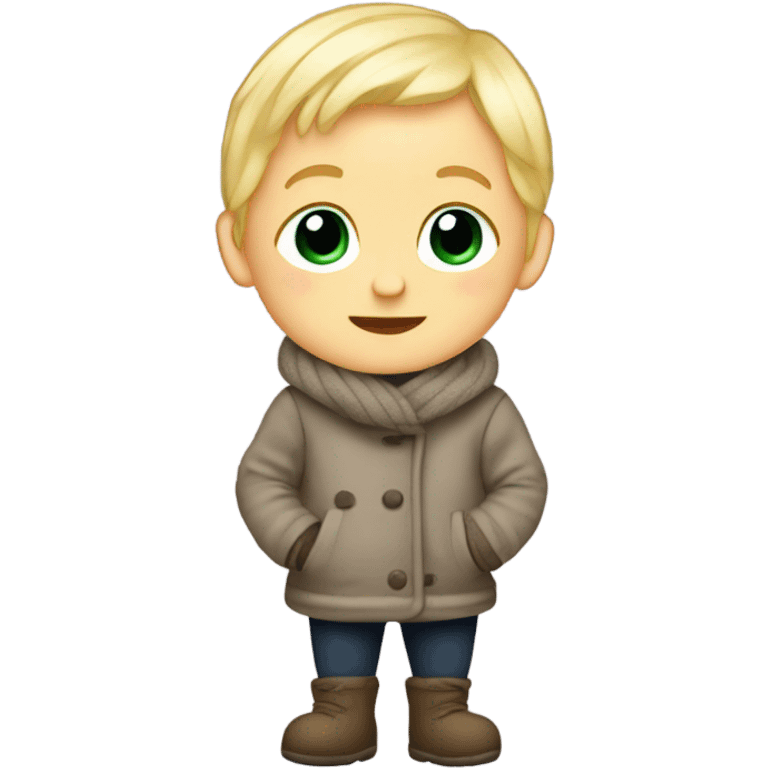 blonde babyboy wearing mittens emoji