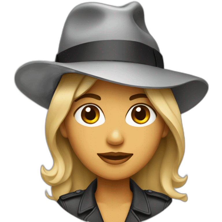 woman in fedora emoji