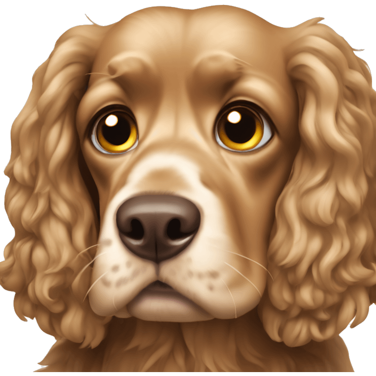 a mad dog cocker spaniel emoji