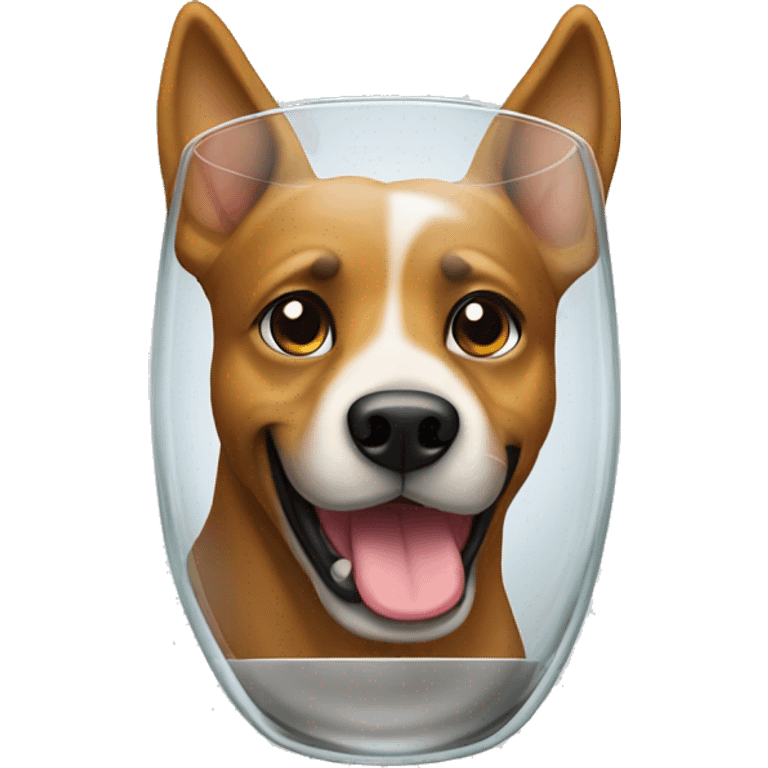 En hund som äter en glass  emoji