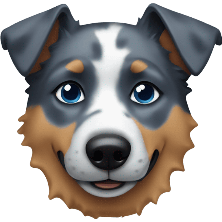 Curled up blue heeler dog emoji