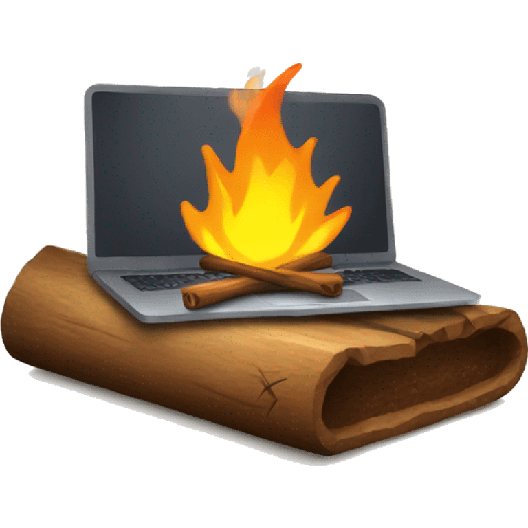 Laptop by a Campfire  emoji