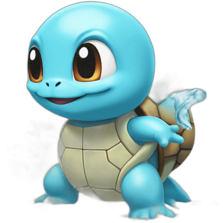 Squirtle shoot water emoji