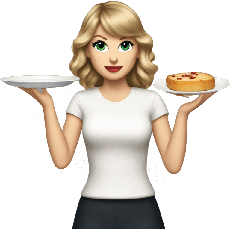 Taylor swift holding a plate  emoji