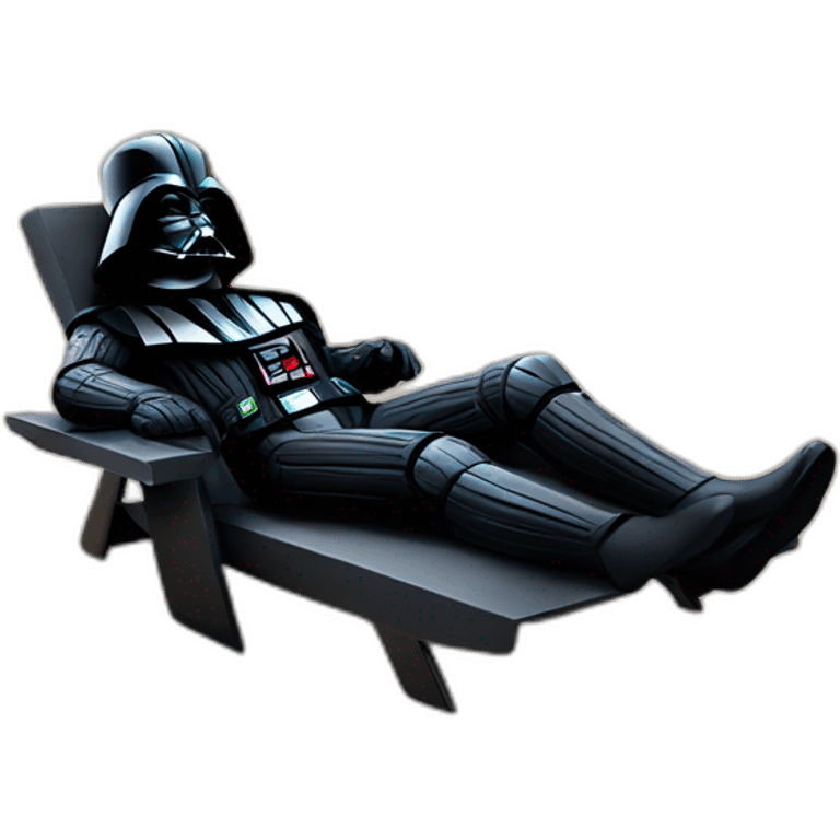 darth Vader lounging on the beach emoji