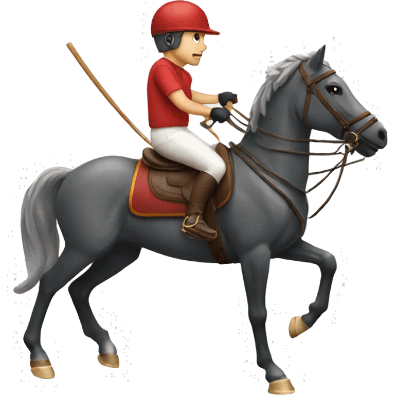 man playing polo on a horse emoji