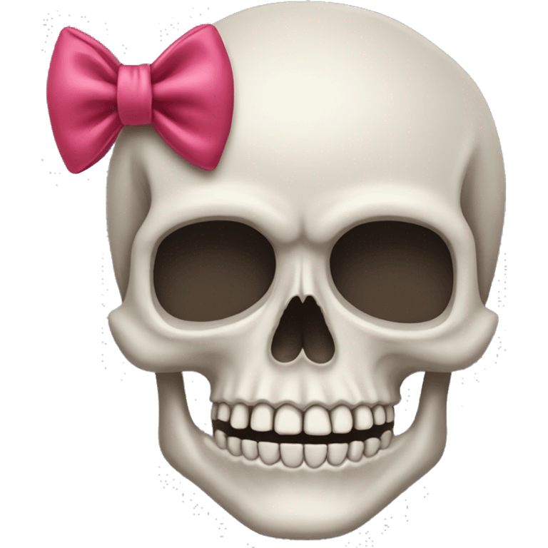 Skull with a bow emoji