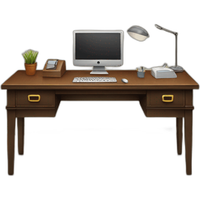 old office desk emoji