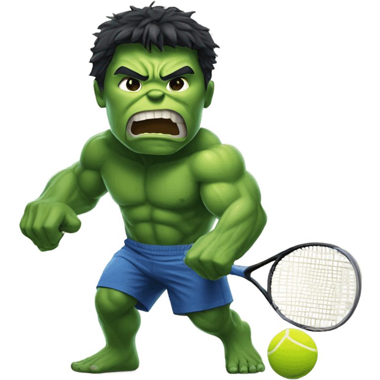 Hulk play Tennis emoji