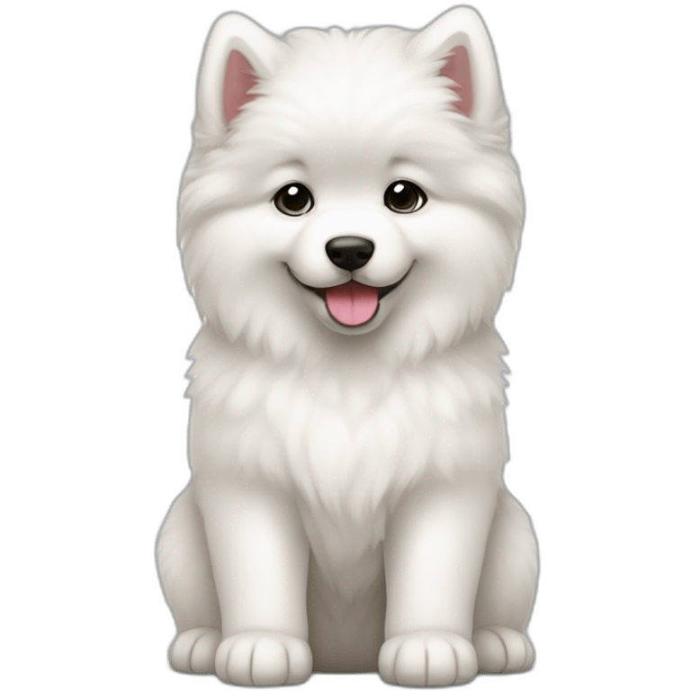 samoyed sit puppy full body emoji