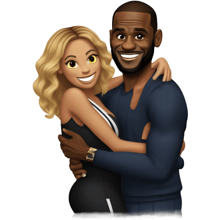 beyonce hugging lebron james emoji