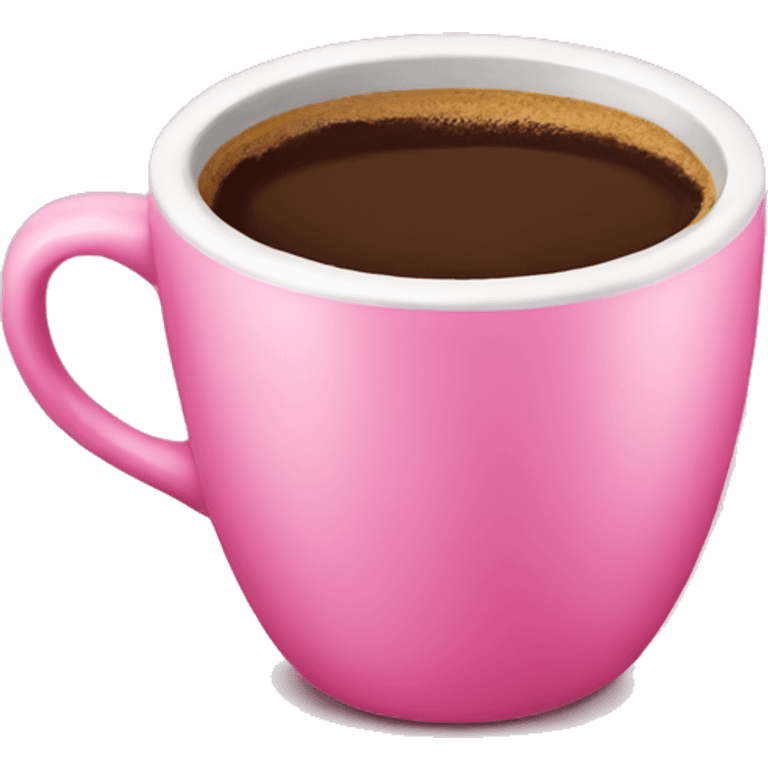 Pink coffee emoji