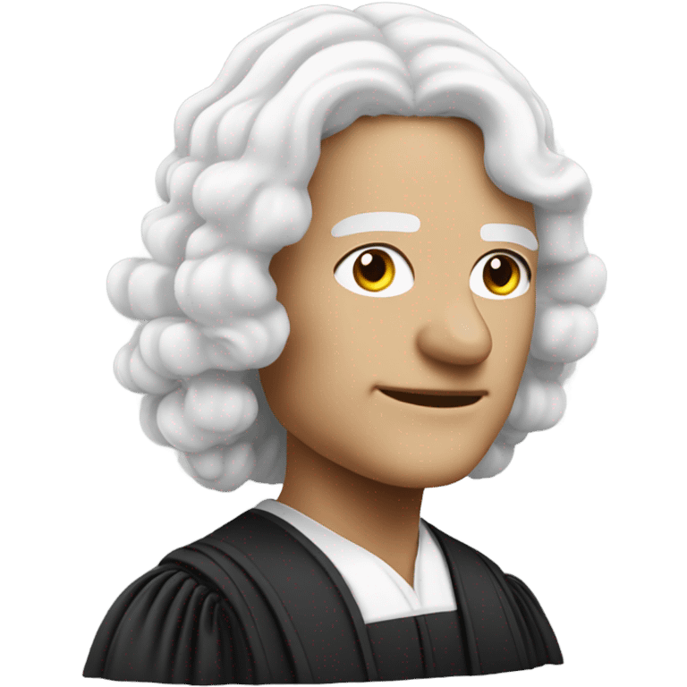 white UK judge with wig at an angle emoji