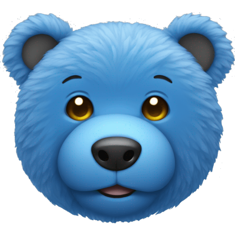 Blue stuffed teddy bear emoji