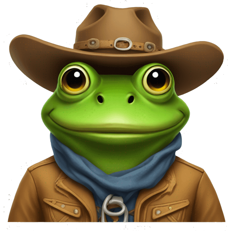 Cowboy frog emoji