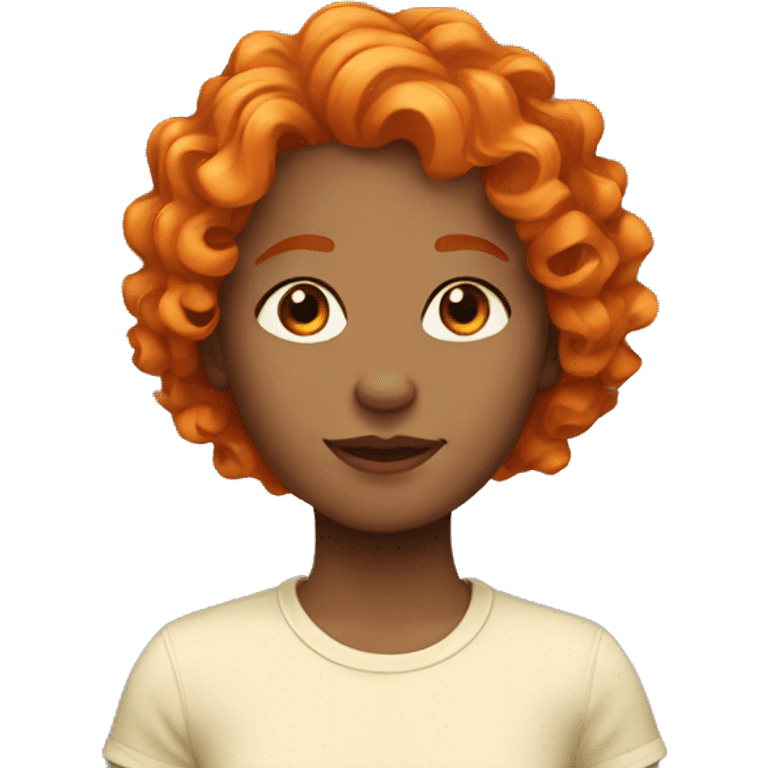 Girl with curly orange hair  emoji