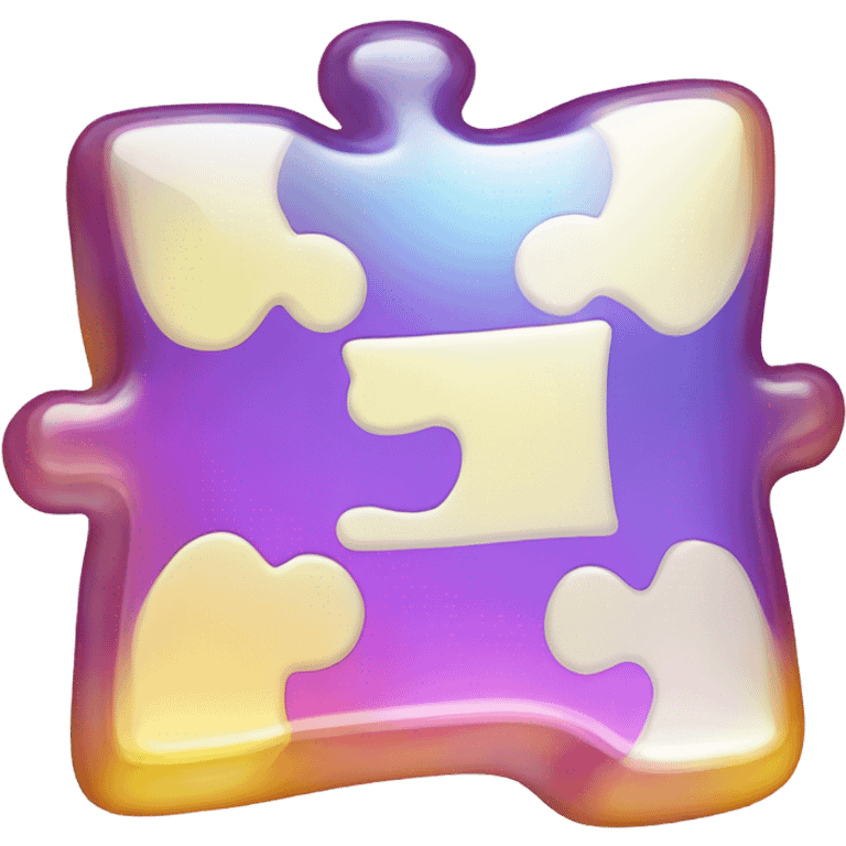 Shiny glass puzzle piece 🧩  emoji