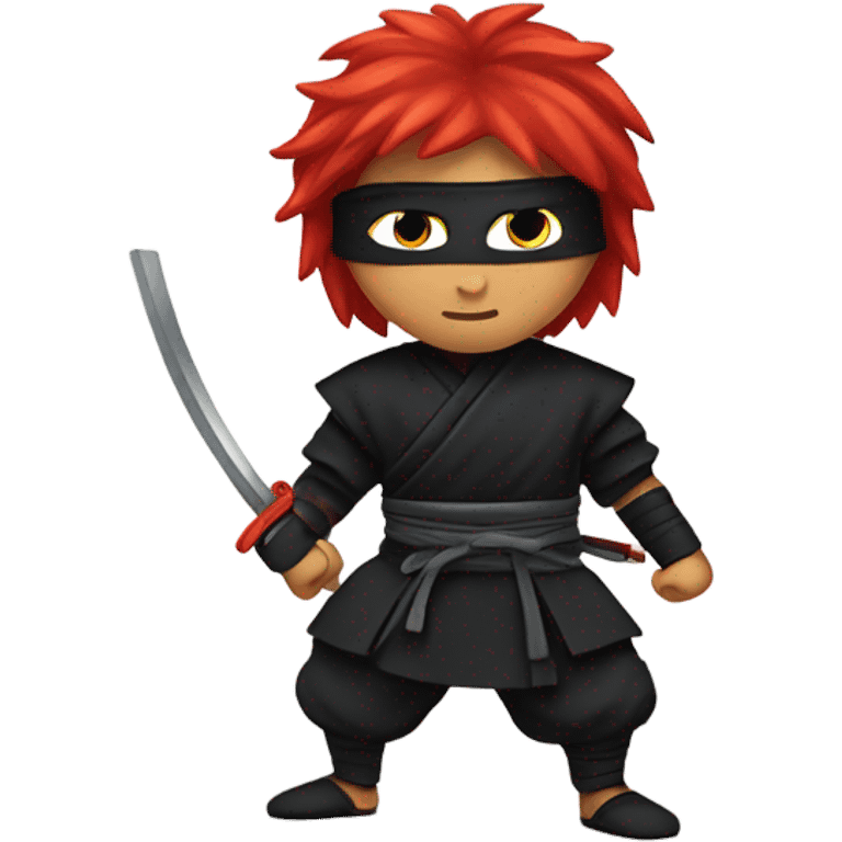 Ninja with red hair emoji