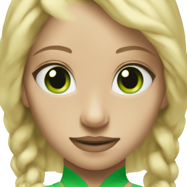 Blonde kiropractic green eyes gymnast emoji