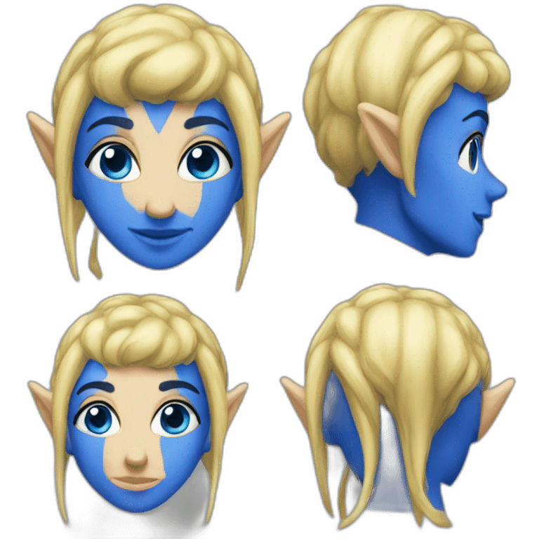 Blue sapphire elf emoji