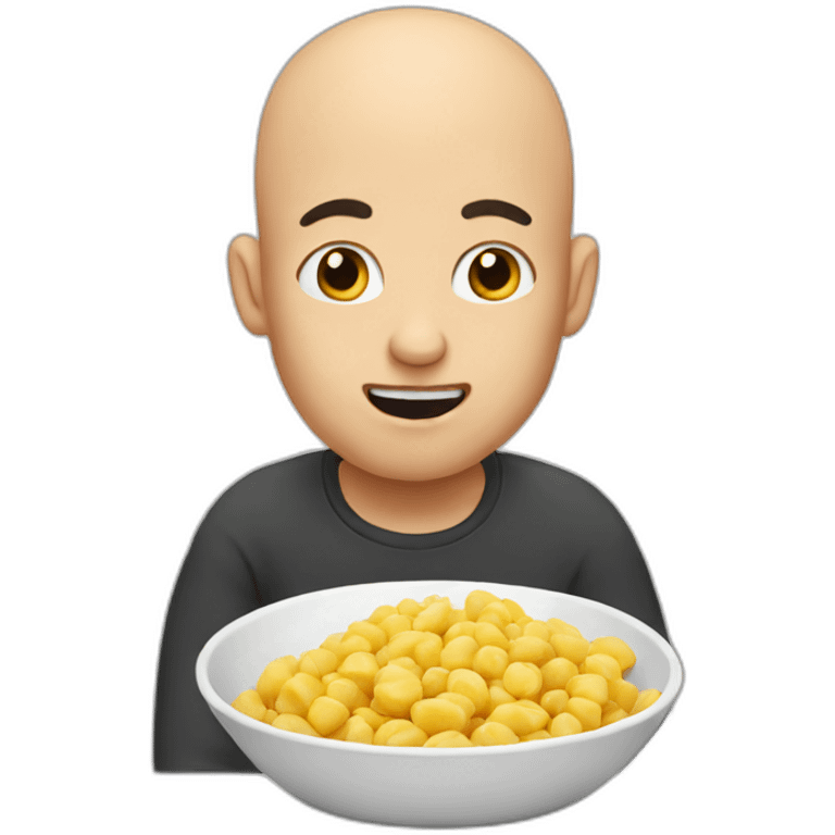 bald-men-eating emoji