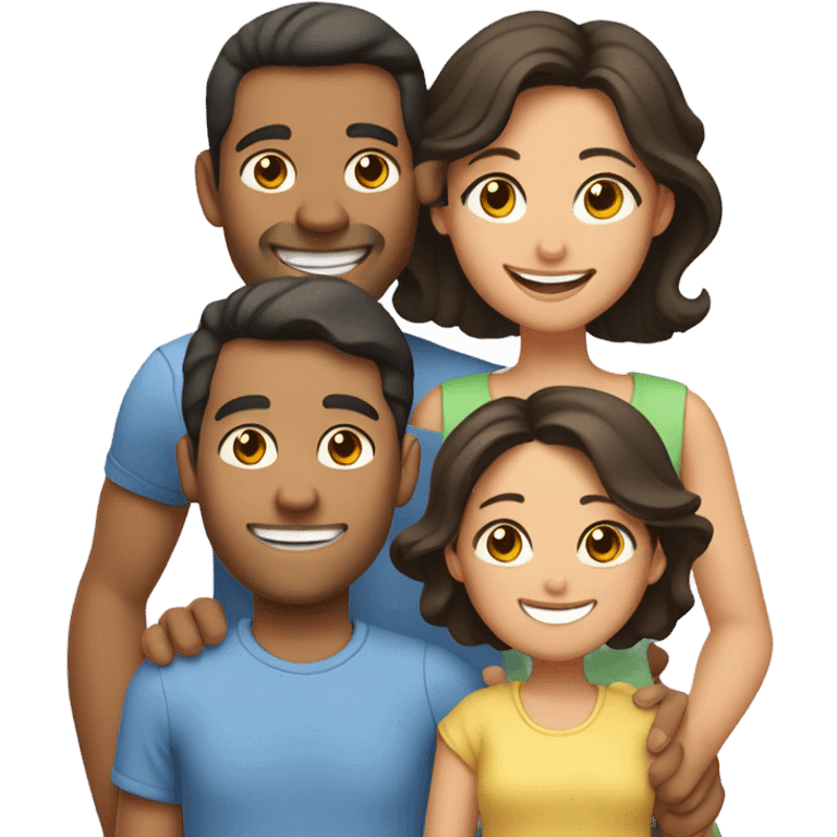 happy family of three emoji