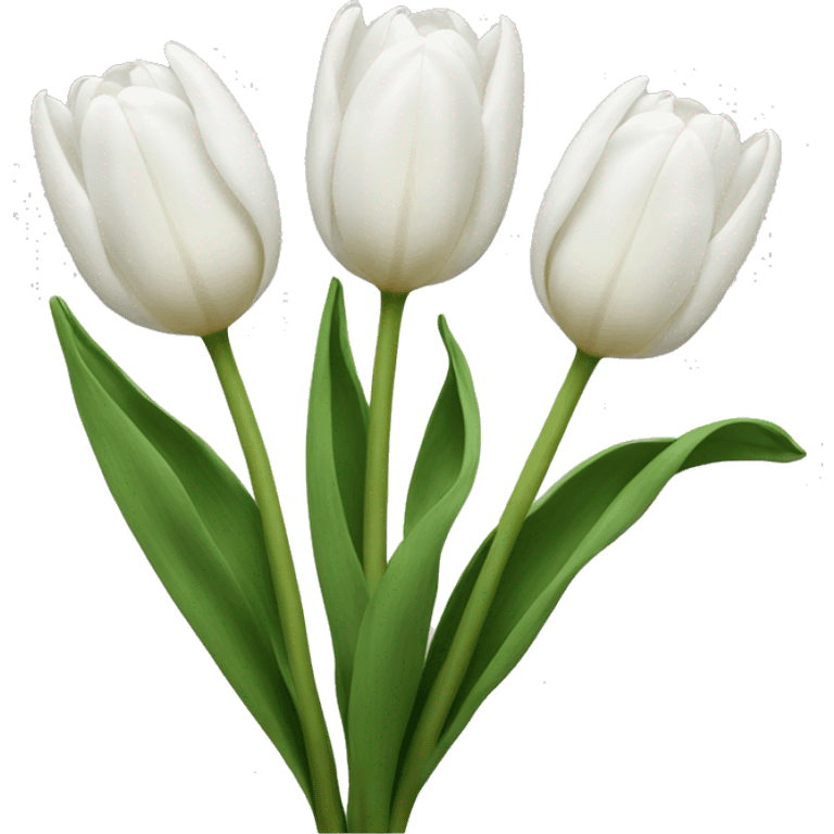 white tulips emoji