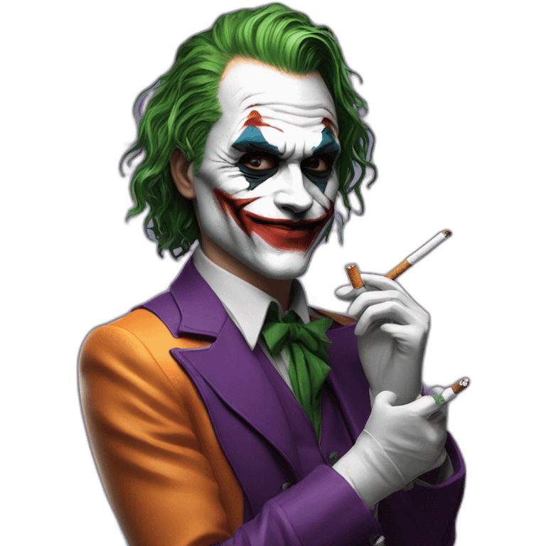 The joker with cigaret emoji