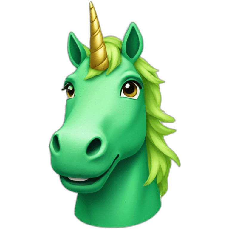 Green unicorn emoji