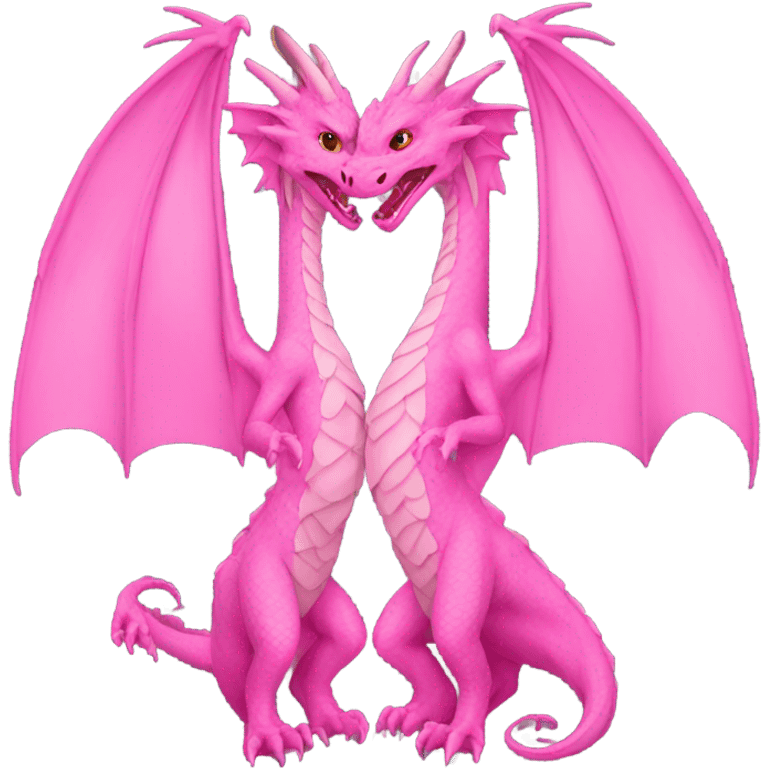 Double headed dragon pink emoji