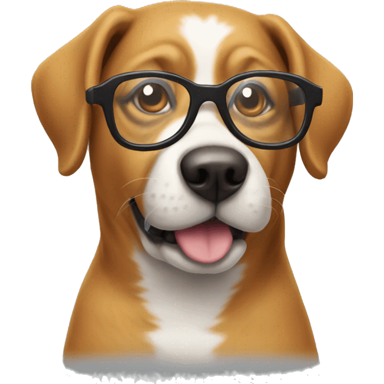 Dog with glasses emoji