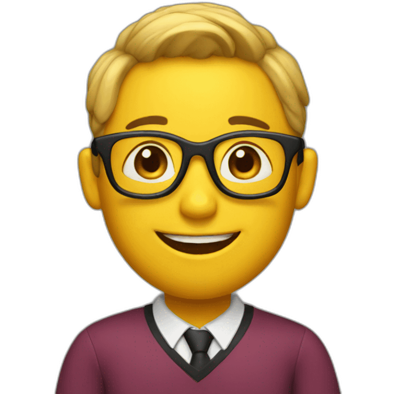 Teacher bee emoji