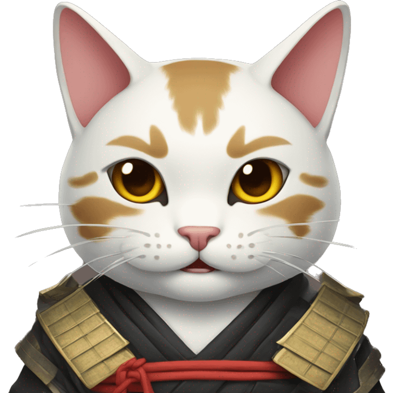 smiling samurai cat emoji