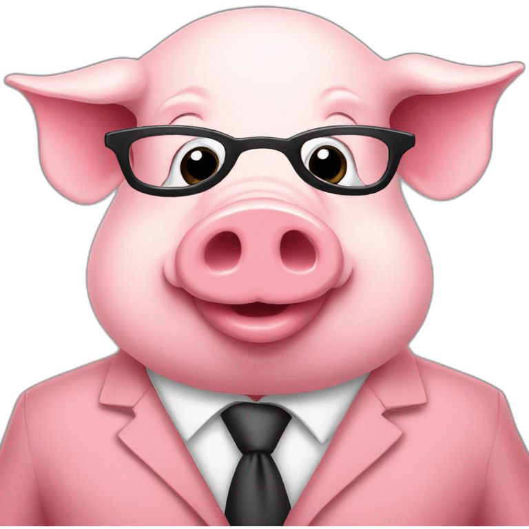 pig-cartoon-wearing-suit emoji