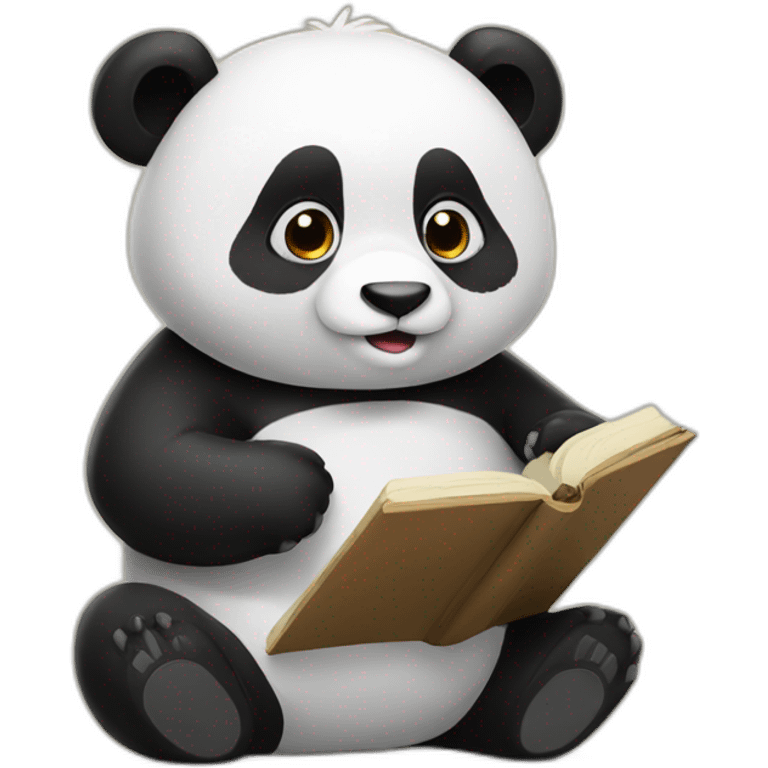 Panda studying emoji