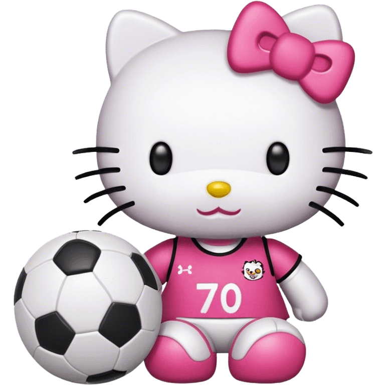 Hello Kitty With Soccer ball emoji