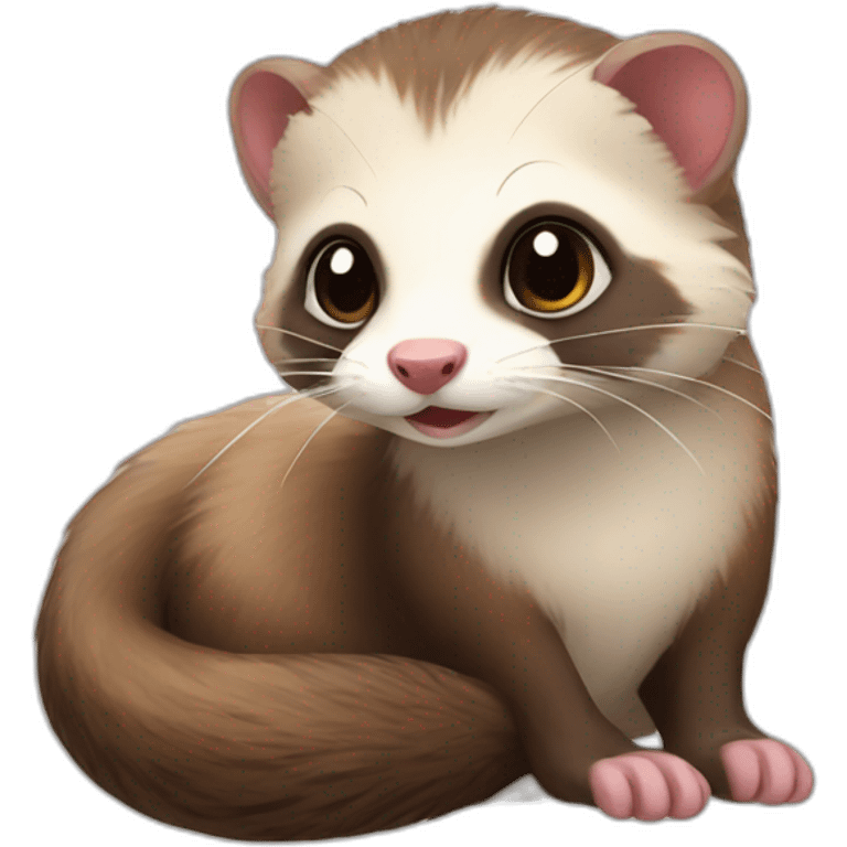 Furet sur chat emoji