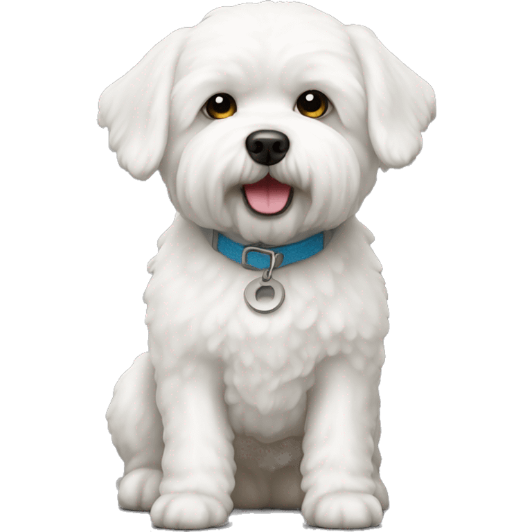 Bichon white dog emoji