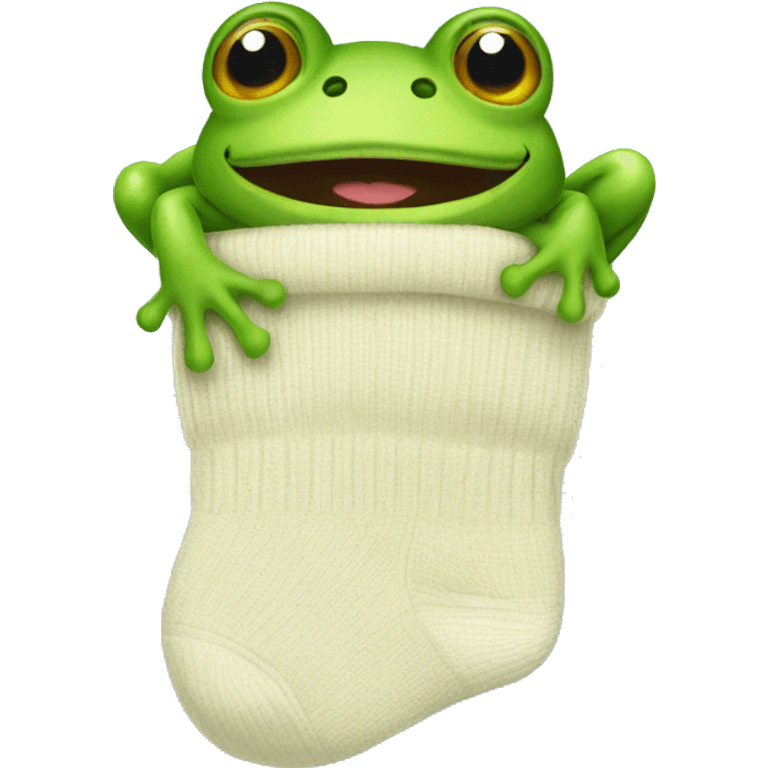 frog with sock emoji