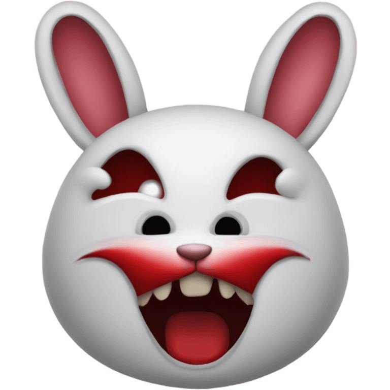 Evil bunny in red  emoji