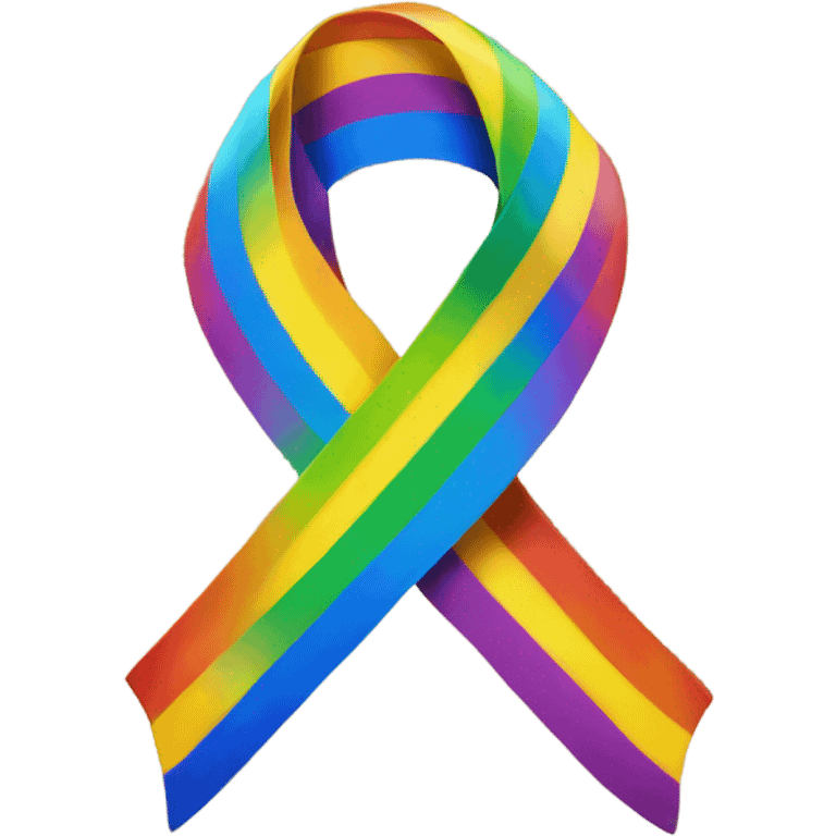 Create rainbow around yellow ribbon emoji