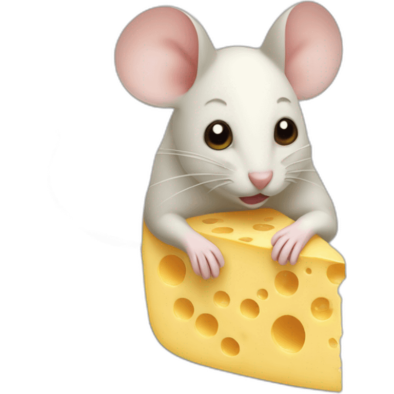 mouse made of cheese emoji