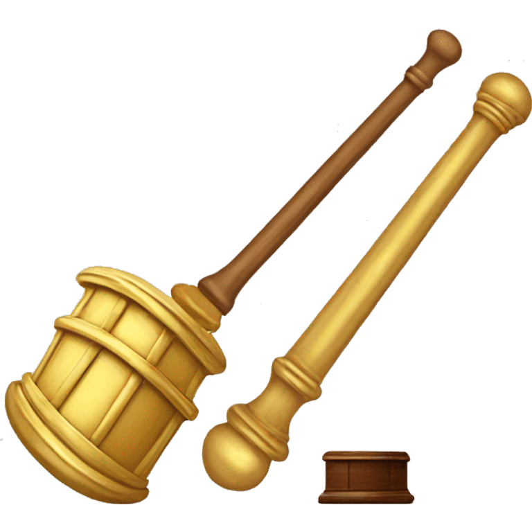 gold ruler with gavel  emoji