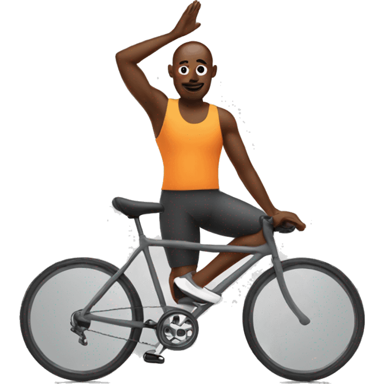 Man yoga cycling emoji