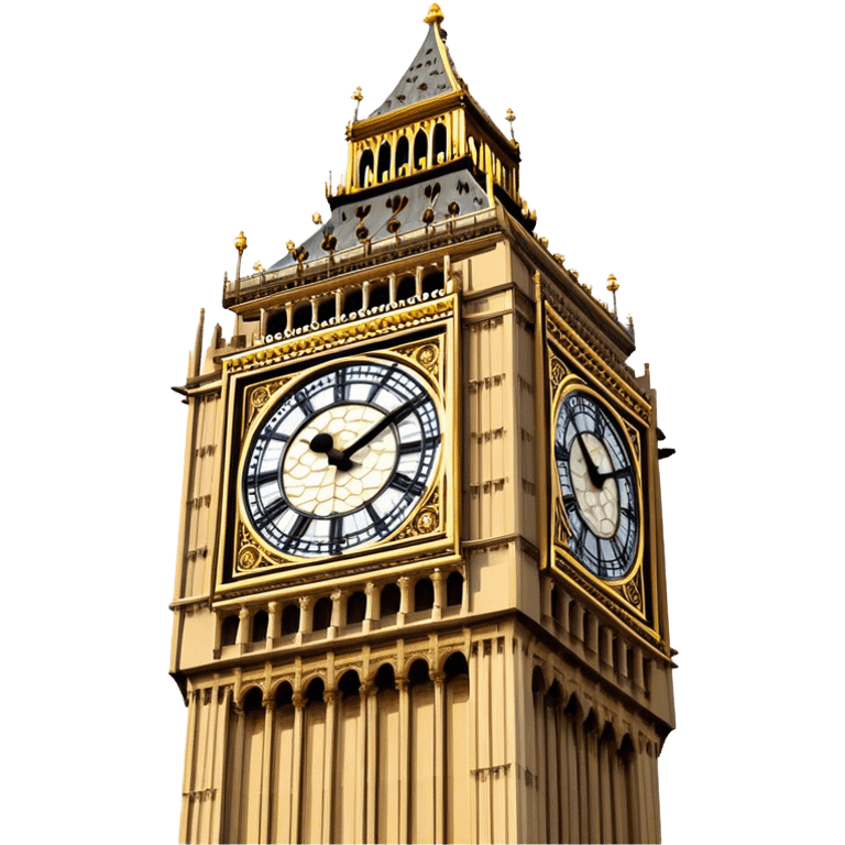 Cinematic Realistic Big Ben Landmark Emoji, showcasing the historic clock tower in exquisite detail rendered with dynamic lighting and rich textures that highlight its timeless grandeur. emoji