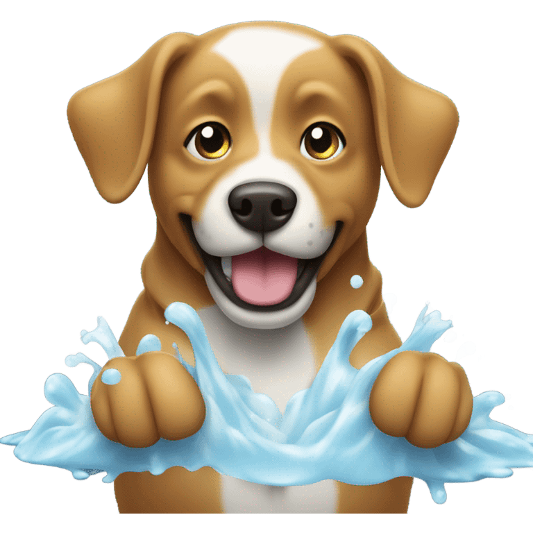 Dog having a bath emoji